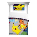 Pokemon Kids Comforter and Pillowcase, 2-Piece Set, Twin/Full, Reversible, Multicolor