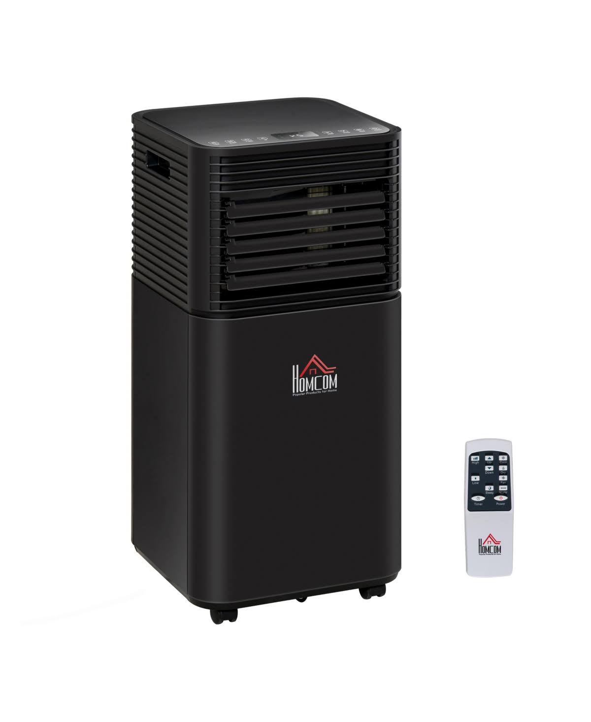 0cf9751b6438234940463d92ef0db7f04cf64efb5f934d16801887c9dec58fa2.jpg HOMCOM 8000 BTU 4-in-1 Portable Mobile Air Conditioner for Cooling, Dehumidifying - Image 1