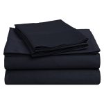 Superior Egyptian Cotton 400 Thread Count Solid Sateen Bed Sheet Set - King - Navy