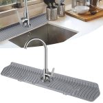 24-Inch XXL Kitchen Sink Splash Guard, Silicone Sink Protectors for Kitchen Sink, Gigabaskets Drip Catcher Tray & Draining Pad, Keep Kitchen