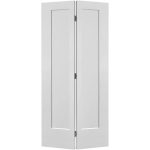 Masonite 36 in. x 80 in. 2 Panel Lincoln Park Primed Hollow Core Composite Bi-Fold Interior Door, Primed White