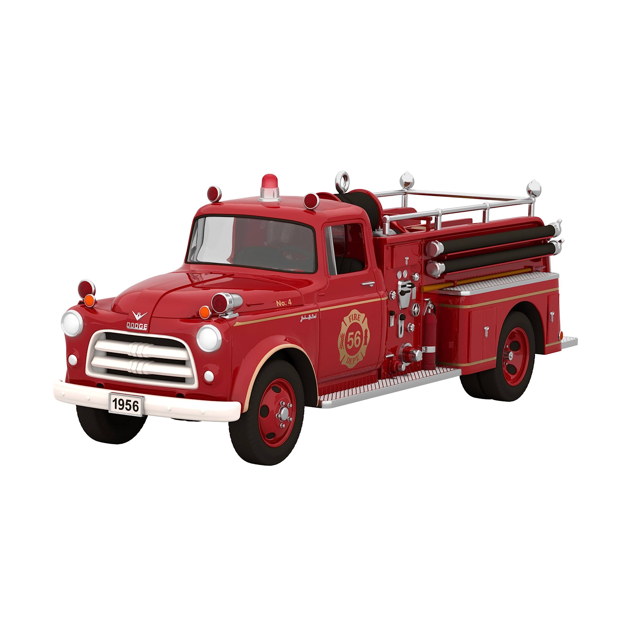 Hallmark Fire Brigade 1956 Dodge Fire Engine 2023 Ornament with Light
