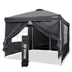 10'x10' Pop Up Commercial Instant Gazebo Tent. Fully Waterproof. Outdoor Party Canopies with 4 Removable Sidewalls