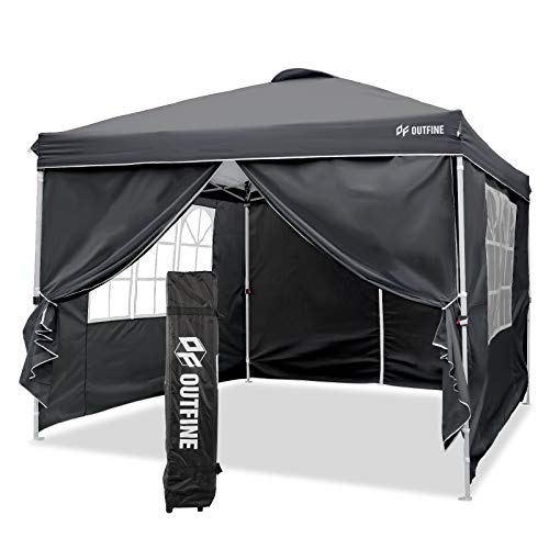 0d34a5b692582931ff09f5d5d675e1886a829a0c108b3417d2825b05122919e9.jpg 10'x10' Pop Up Commercial Instant Gazebo Tent. Fully Waterproof. Outdoor Party Canopies with 4 Removable Sidewalls - Image 1