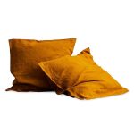 Bed Threads French Flax Linen Pillowcases (Set of Two) - Turmeric - Size Standard