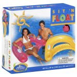 Intex Sit N Float Inflatable Lounge, 60" X 39", 1 Pack (Colors May Vary)