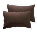 Nestl Luxury Soft Microfiber King Size Pillowcases, Set of 2, Chocolate Brown