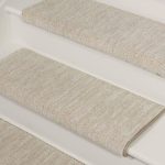 Oak Valley Designs Rounded Bullnose Carpet Stair Treads - Anti Slip Indoor Stair Mats for Wooden Stairs, Style: Brindle, Cottonwood, 27�� W x 9.75"