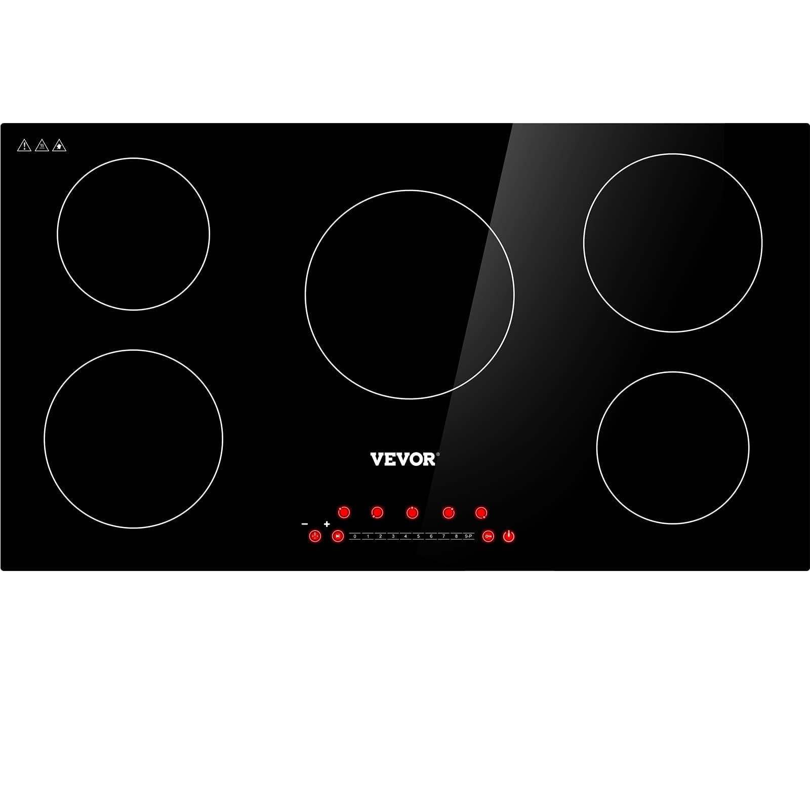 0dbe2f756821ce6cb930e83ddfb11acecd77c9e571144a5eb2473d42bcbb7d9c.jpg VEVOR Built-In Induction Electric Stove Top 5 Burners,35 inch Electric Cooktop,9 Power Levels & Sensor Touch Control,Easy to Clean Ceramic Glass - Image 1
