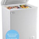 Wanai Chest Freezer 3.5 CU.FT Small Deep Freezer Top Door Mini Freezer with Removable Basket, Low Noise, 7 Adjustable Temperature and Energy Saving