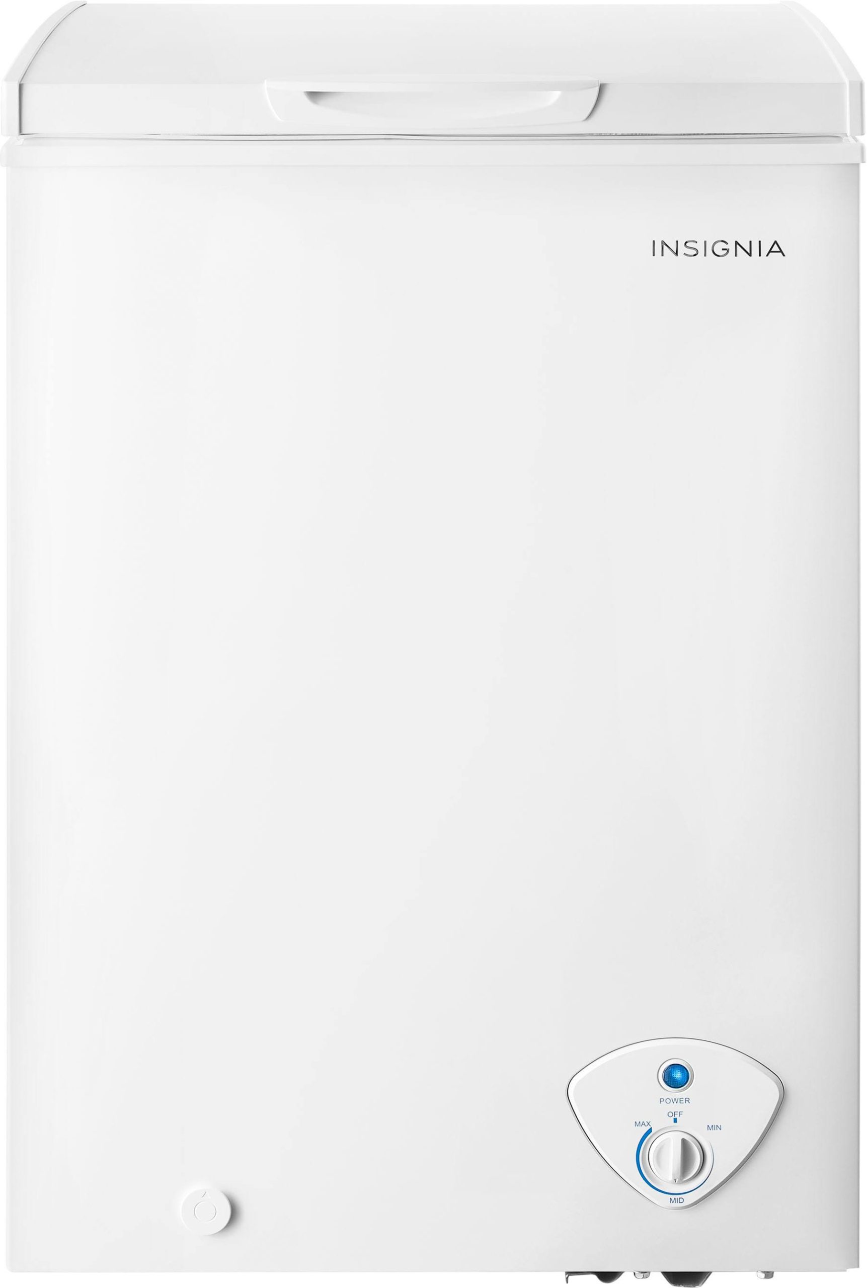 0df3bef6dc025da9c9eec392c82626407c158ff5f0194d5b39f3dbf14fbc41c9.jpg Insignia - 3.5 Cu. ft. Garage-Ready Chest Freezer - White - Image 1