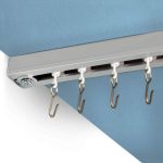 Roomdividersnow Ceiling Track Set - Medium for Spaces 6ft - 12ft Wide Silver