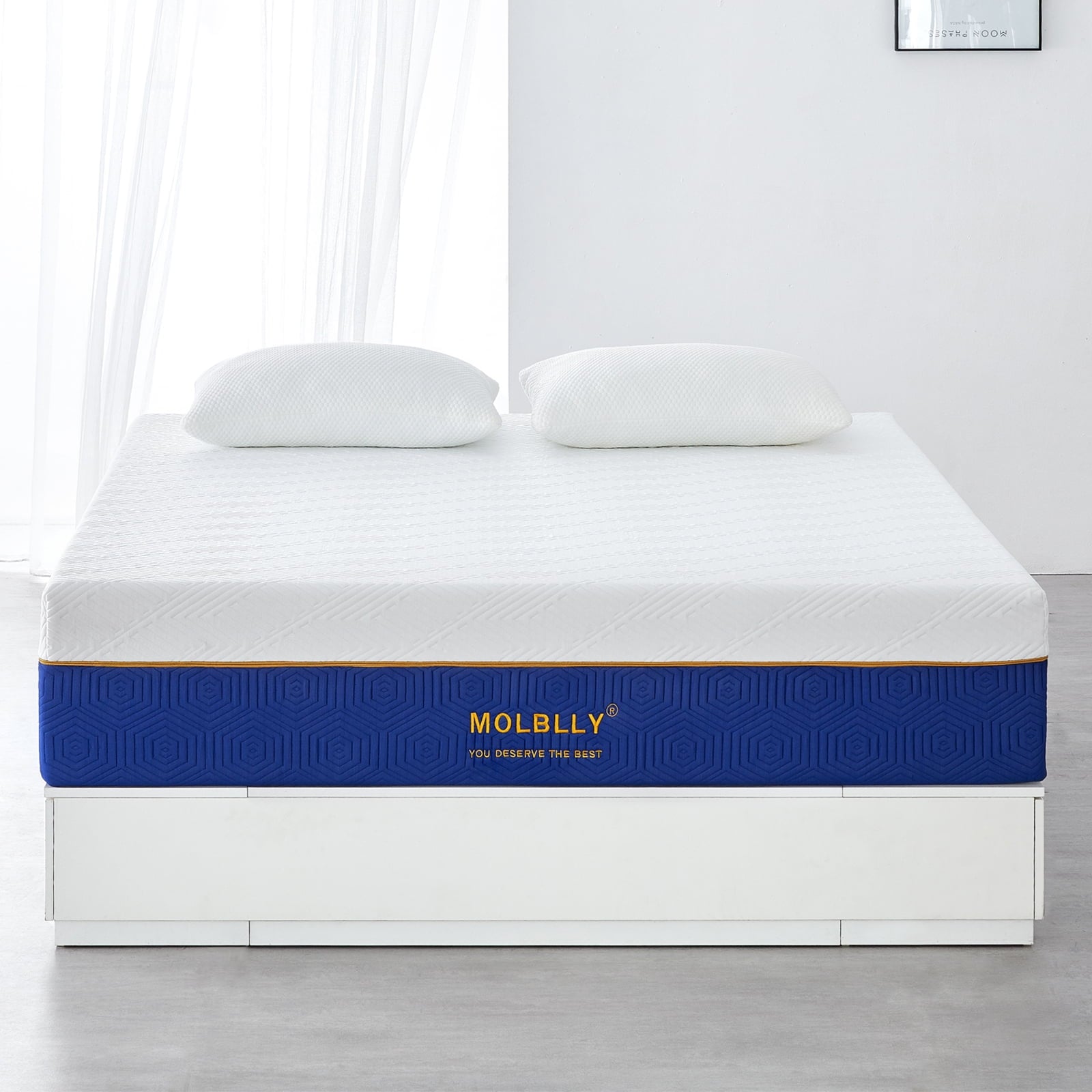 0e00030e1da3830ef74b12875ba8901dfc9116c71cc6ecfbd516280c39cff903.jpg Mattress.Molblly 12 Inch Cooling-Gel Memory Foam Mattress in a Box.Medium Plush - Image 1
