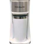 Frigidaire Stainless Steel Coffee Maker - Single Cup with Insulted Travel Mug ECMK095 with 420ml Capacity (White)