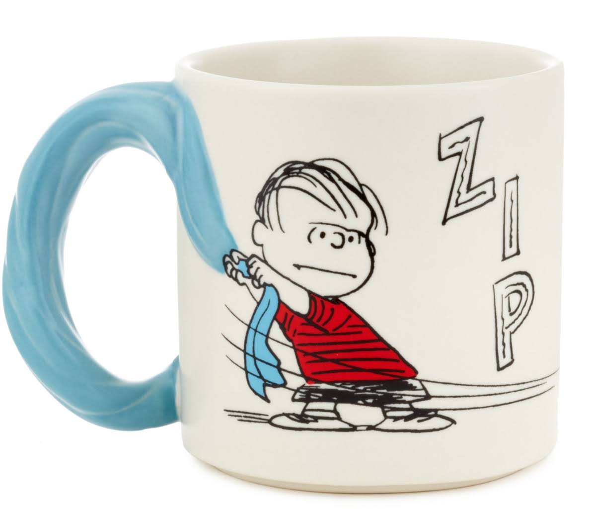 0e43db45dd4b98dfb21d6c72bbed3a54f55a26b03814ea504474d33bb4a9d1df.jpg Peanuts Linus and Snoopy Dimensional Blanket Mug, 17 oz. - Image 1