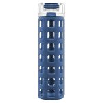 Ello Syndicate BPA-Free Glass Water Bottle with Flip Lid, Bold Blue, 20 oz.