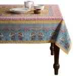 Maison d' Hermine Table Cloth 100% Cotton 60"x108" Decorative Tablecover Rectangle Tablecloths Washable for Gifts, Dining, Buffet Parties & Wedding