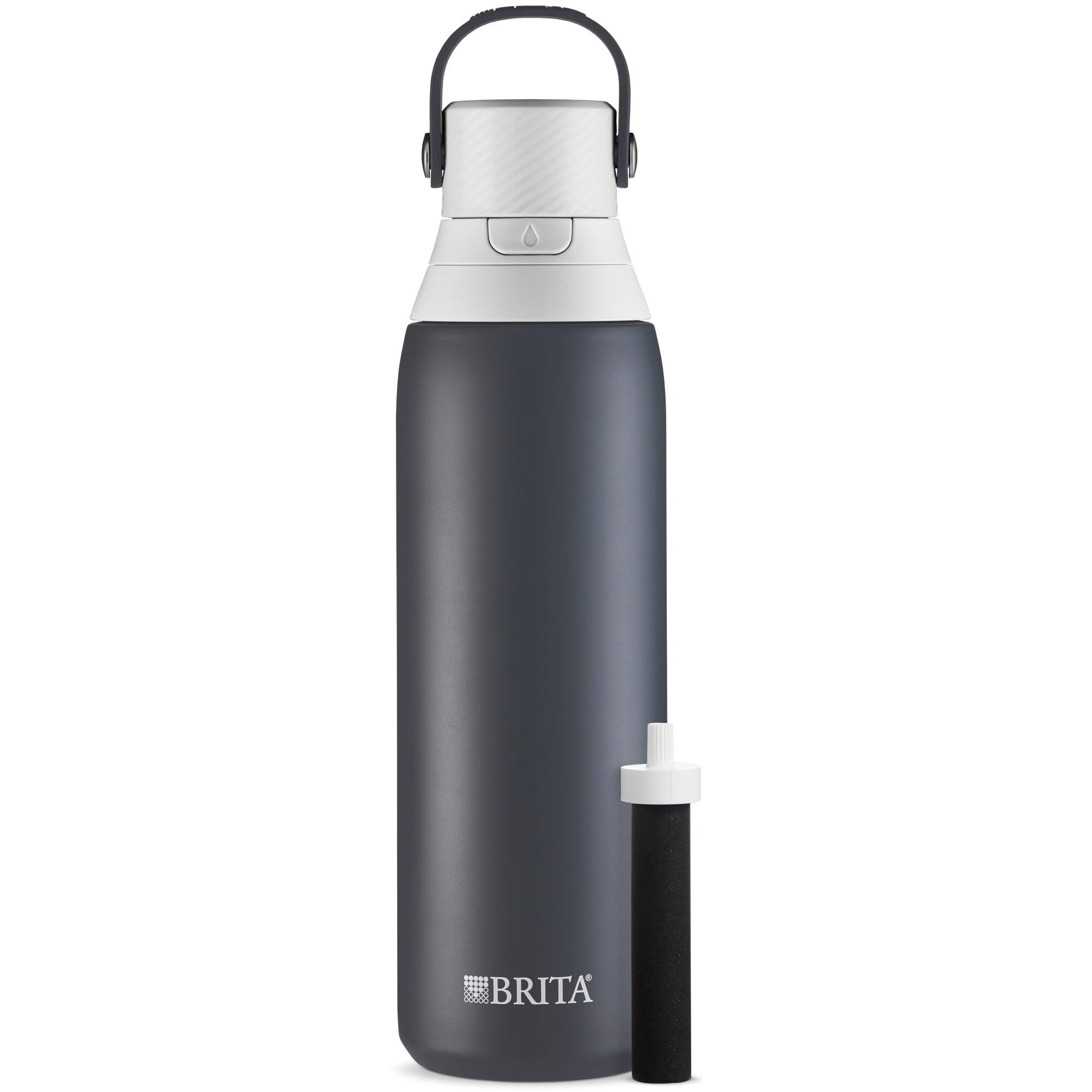 0e6b0586eba1bdf511833c6bdd61b02d50304e5a9f0069e8c9190185aa521b3c.jpg Brita Water Bottle, Filtering, Premium, 20 Ounce - Image 1