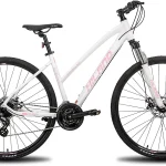 Hiland 700C Hybrid Bicycle Aluminum Shimano 24 Speeds with Lock - Out Suspension Fork Disc Brake City Commuter Comfort Bike