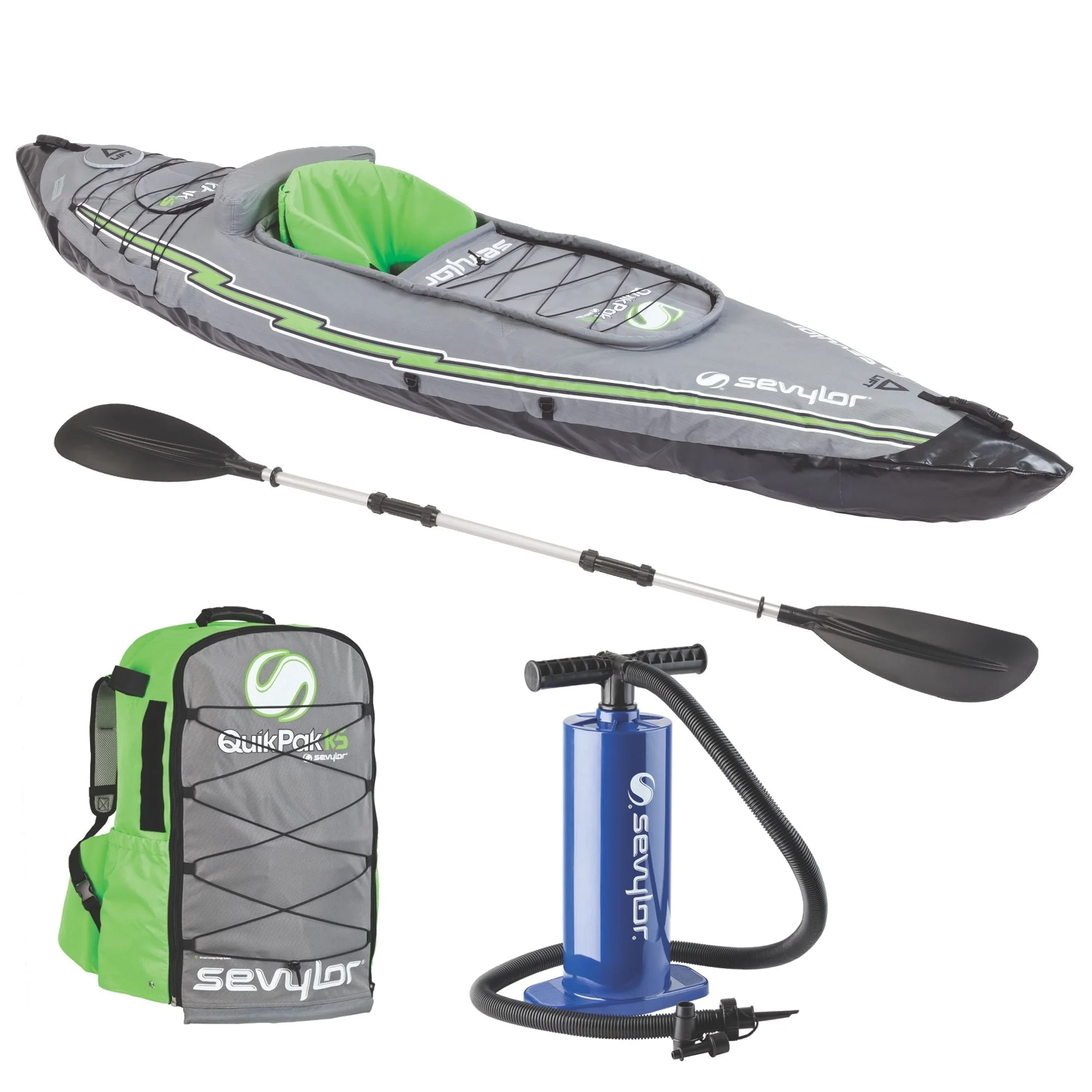 0f366f9a5d843b5debbc96b6b7076aee5eec5a2c5404c0b6f5015fad5213d024.webp Sevylor K5 Quikpak Inflatable Kayak - Image 1