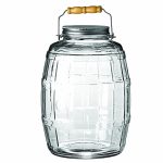 Anchor Hocking 85679 2.5 Gallon Barrel Jar with Brushed Aluminum Lid