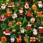 30pcs Christmas Mini Ornaments - Small Resin Christmas Ornaments for Mini Christmas Tree Decorations