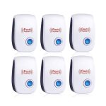 (6 Pack) Ultrasonic Pest Repeller, Electronic Plug in Sonic Repellent Pest Control for Insects Roaches Ant Mice Bugs Mouse rodents Mosquitoes Spiders