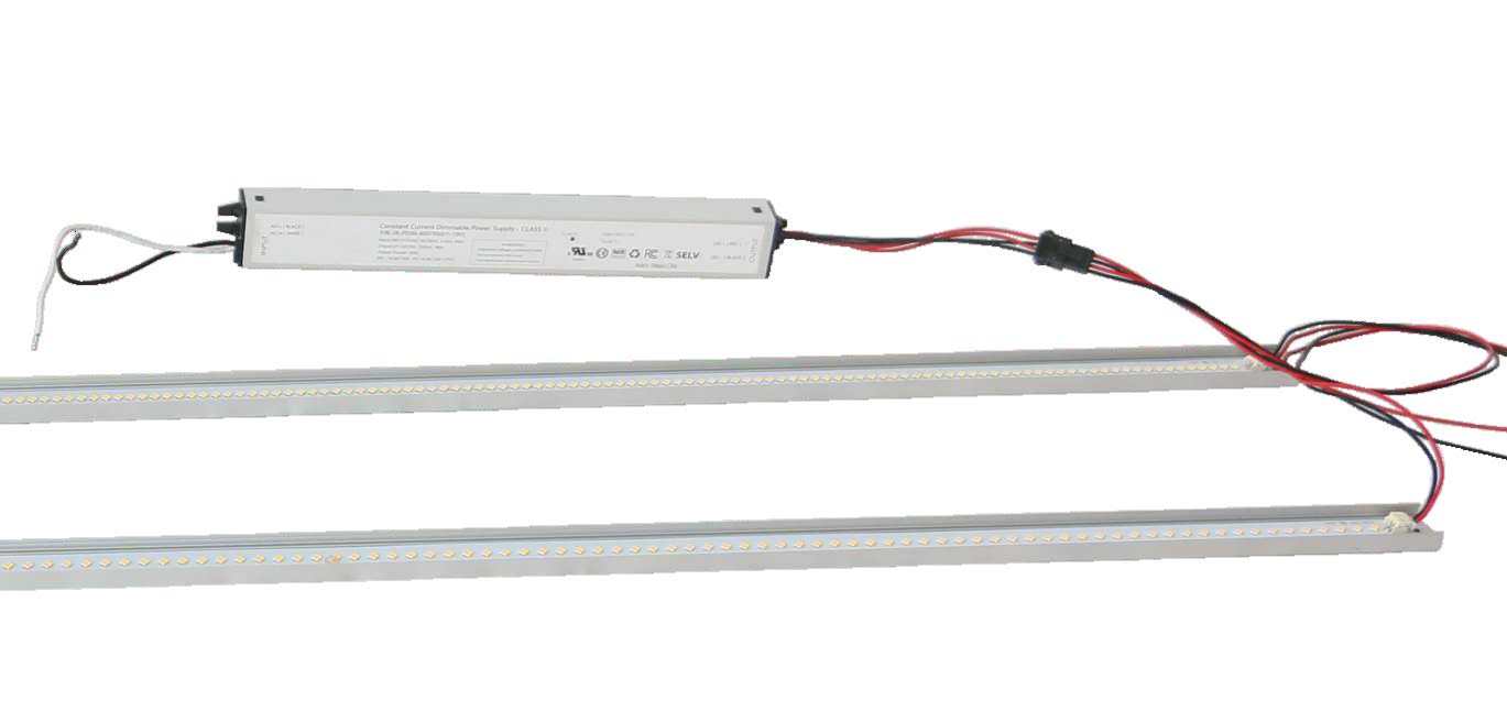 0f85ea13b08804b3a76c20642e6a1a55a80e50b182fe8b7d8e889f5eb63cb649.jpg 2ft LED Magnetic Strip Retrofit Kit for Linear Fixtures, 25 Watt, 120-277V, 3250 Lumens, 4000K or 5000K | WareLightby Warehouse Lighting - Image 1