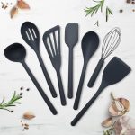 Healthy Non-Toxic PFAS Free Cookware - Platinum Silicone Tools 7-Piece Utensil Set by GreenPan