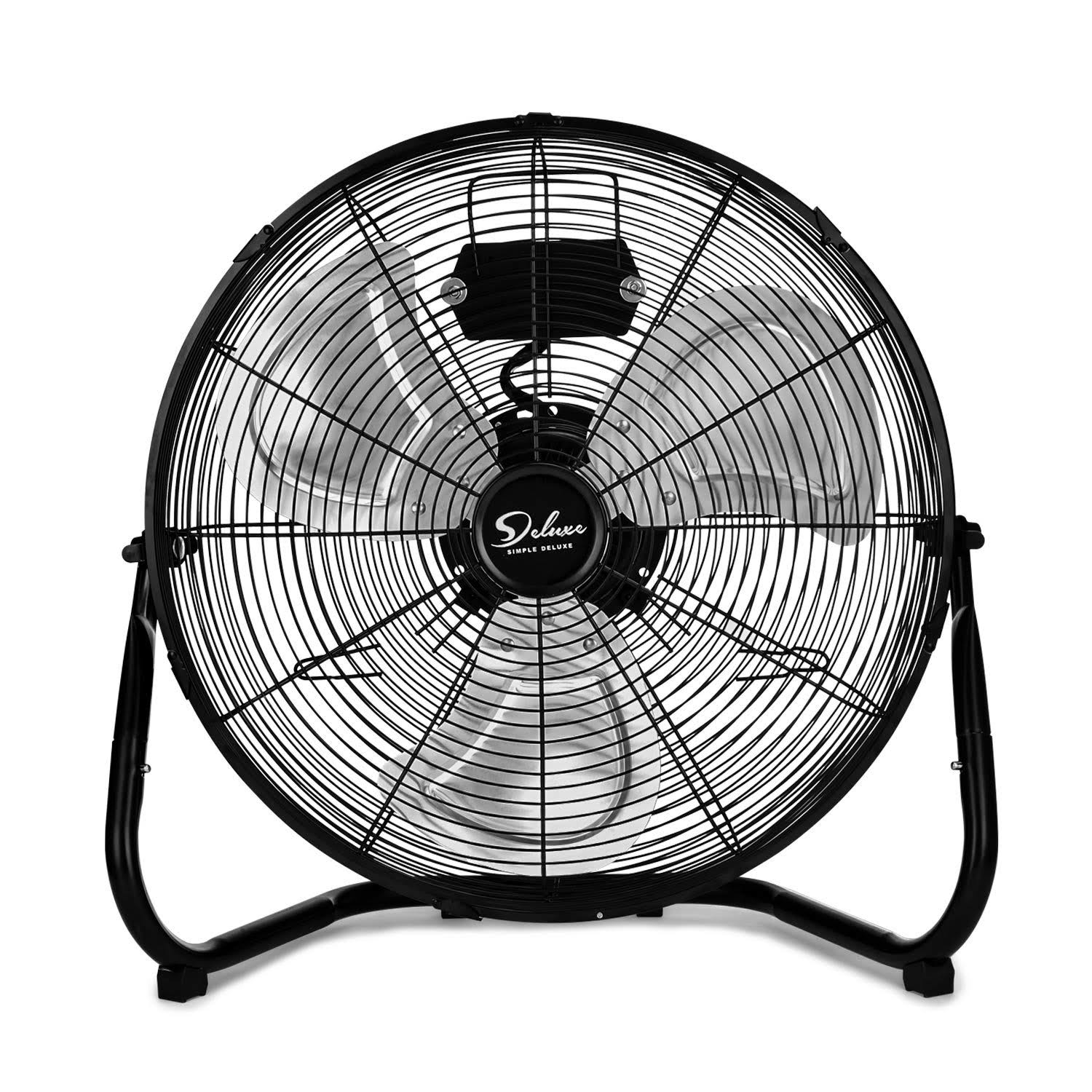 0fcfddc0ad882b9a1e856f2880826e6b61e65e294da9f2d3d47e3d4178a157ee.jpg Simple Deluxe 20 inch 3-Speed High Velocity Heavy Duty Metal Industrial Floor Fans , Black, 20" - Image 1