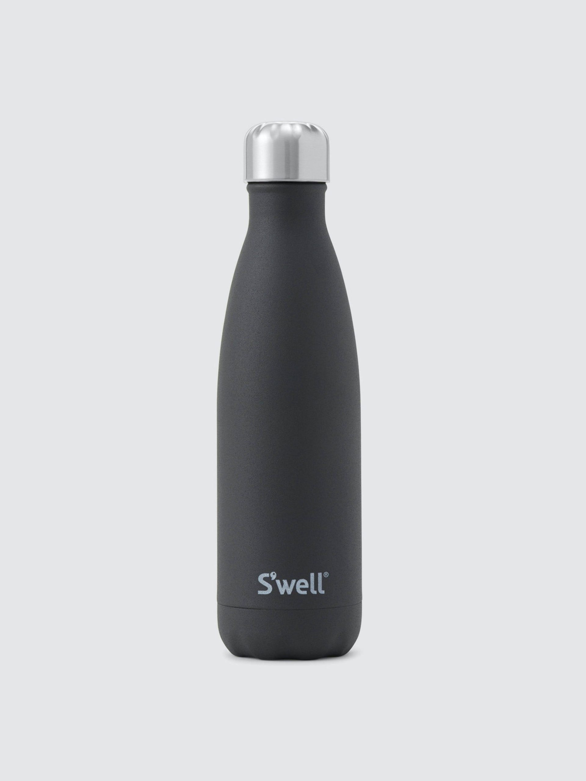 0fe5f07835de7d98654728e045cf698c747392a56741bd5213cf2adfedc055ba.jpg S'well 17 oz Stainless Steel Water Bottle Onyx - Image 1