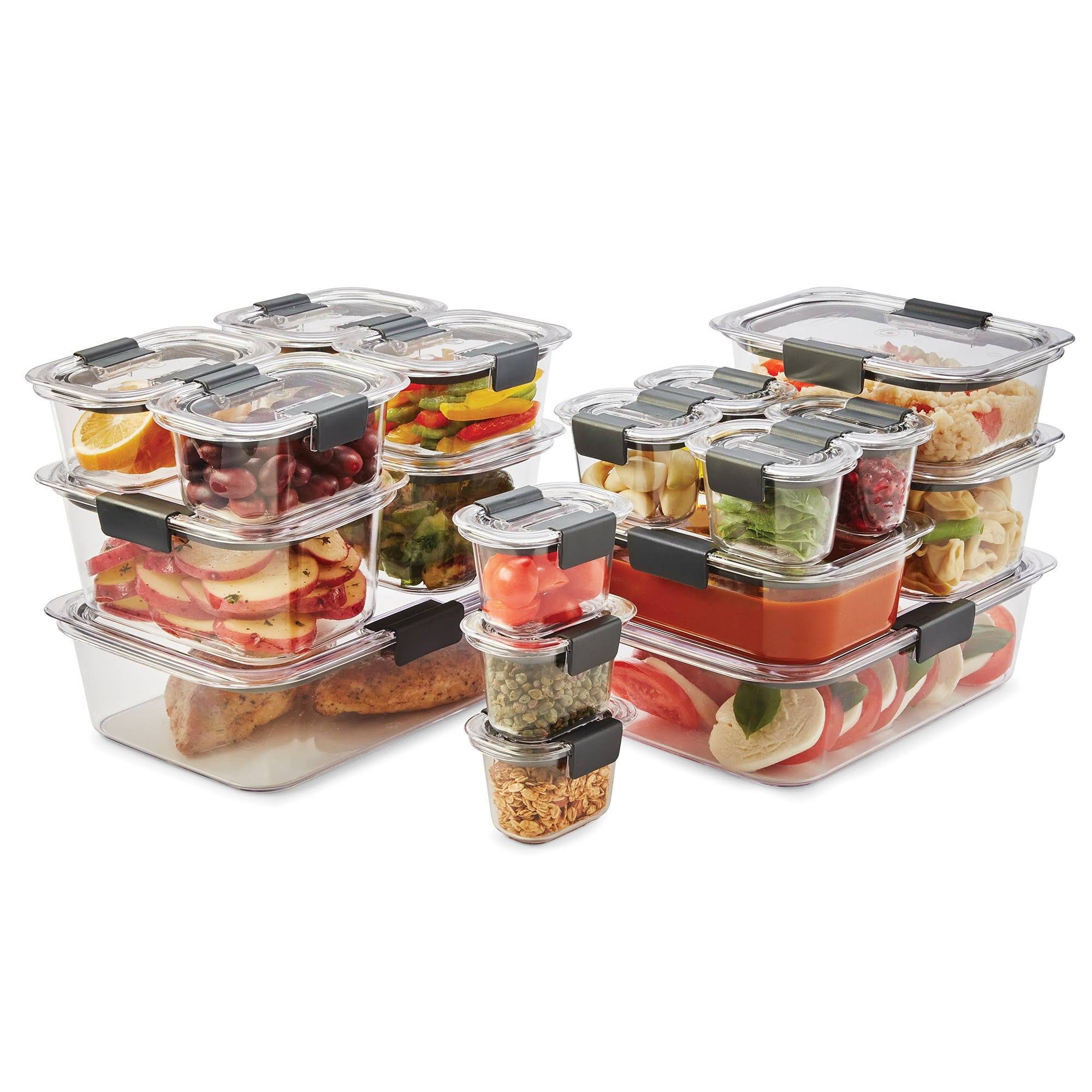 0fe6d0edeeb51606f14555787849a05fb8682b11997dd247d5820adbcd28c7cb.jpg Rubbermaid Brilliance 36-Piece Food Storage Container Set, Clear - Image 1