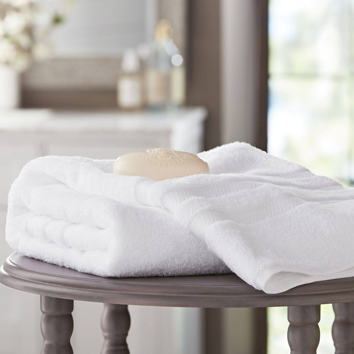 0ff3c32a7da2050ea98f5ab675db528d02b00fb2c1d6cbdf7d31219ed29d40c3.jpg Member's Mark Hotel Premier Collection 100% Cotton Luxury Bath Sheet Towel - White - Image 1