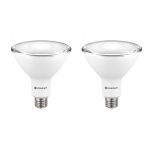 Ecosmart 90-Watt Equivalent PAR38 Dimmable Energy Star Flood LED Light Bulb Bright White (2-Pack)