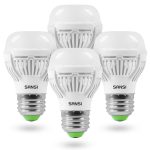 SANSI 60W Equivalent LED Light Bulbs, 22-Year Lifetime, 4 Pack 900 Lumens LED Bulbs with Ceramic Technology, 5000K Daylight 9W Non-Dimmable, E26, A15