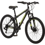 Mongoose 24 - In. Excursion Unisex Mountain Bike, Black and Yellow, 21 Speeds