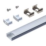 Armacost Lighting 960050 Surface Mount Silver Tape Light Channel LED Mounting Hardware (5-Pack)