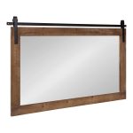 Kate and Laurel Cates Rustic Wall Mirror (Rustic Brown - 40x26)