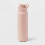 Room Essentials Stainless Steel Chug Water Bottle - Pink - 24 oz
