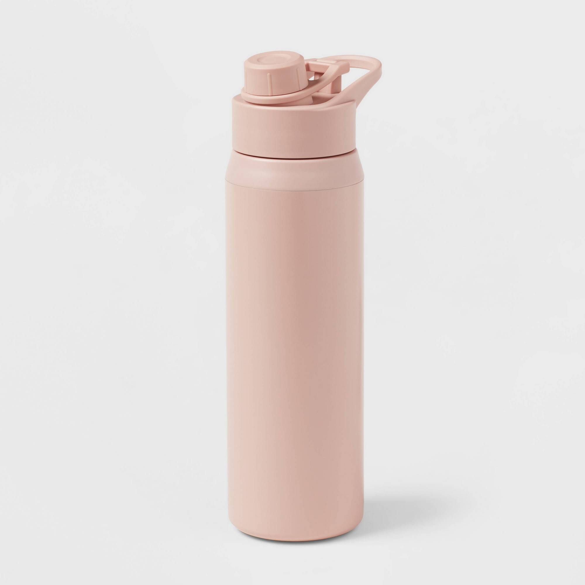 10b39b34a2548f083597b3e9853e619f3c5242adb9eaca19243195b970e4d222.jpg Room Essentials Stainless Steel Chug Water Bottle - Pink - 24 oz - Image 1