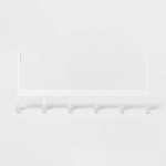 Large Over The Door Hook 6 Hooks Matte White - Brightroom