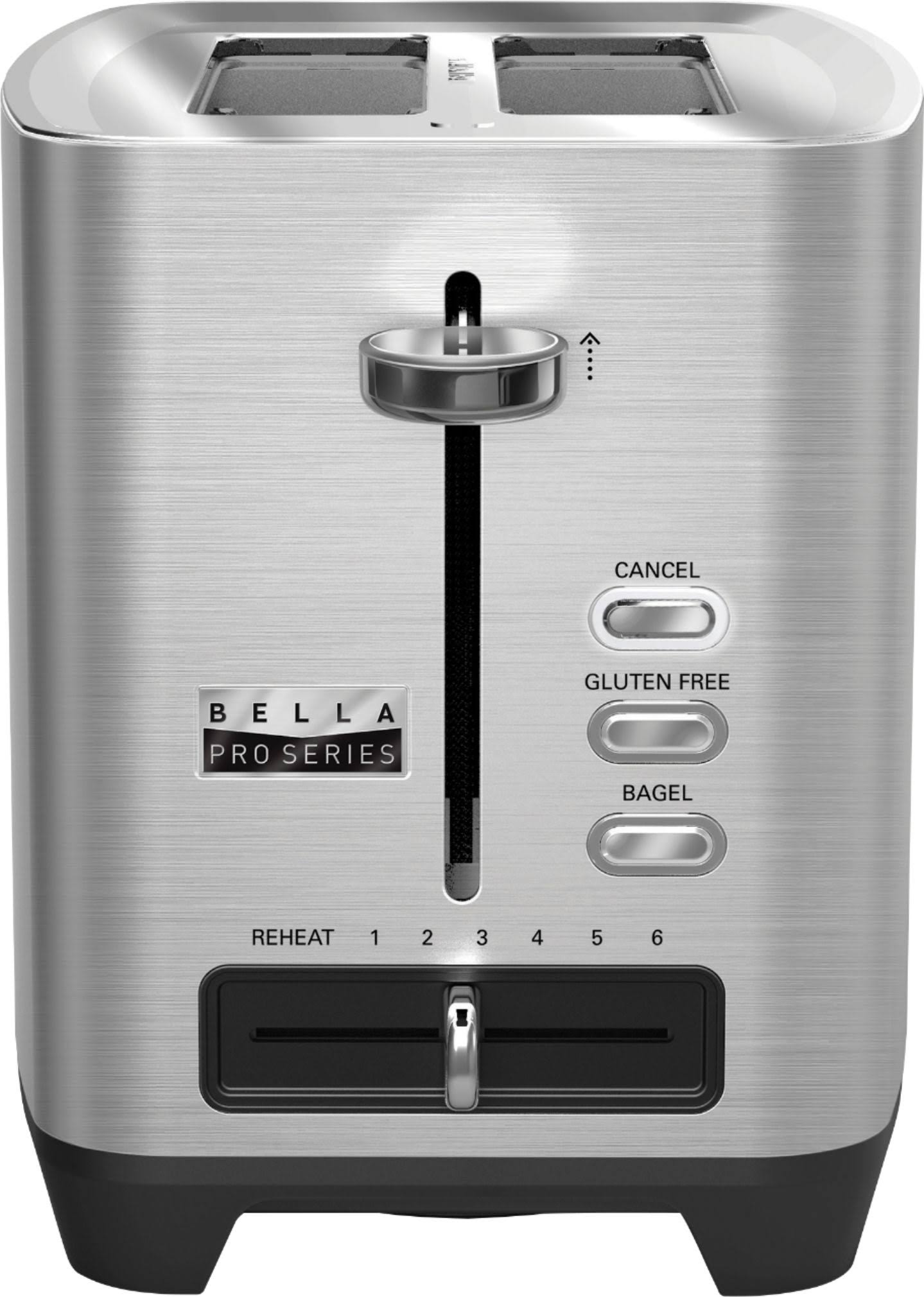 10e02b5fe9112293d3398223bbe81de006b4063854cec138d8ae71974a19b36a.jpg Bella - Pro Series 2-Slice Extra-Wide-Slot Toaster - Stainless Steel - Image 1