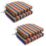 HARBOREST Indoor/Outdoor Chair Cushions Set of 4 Waterproof,Round Corner Outdoor Cushions for Patio Furniture - Patio Chair Cush
