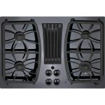 GE Appliances PGP9830DRBB Profile Built-In Gas Downdraft Cooktop - Black 30"