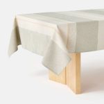 60"x104" Textured Striped Tablecloth Green - Threshold Designed with Studio McGee