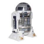 NBCDY Hand Coffee Machine, Creative Robot R2D2 Mini Stainless Steel Filter Coffee Maker, Home Insulation Pressure Pot