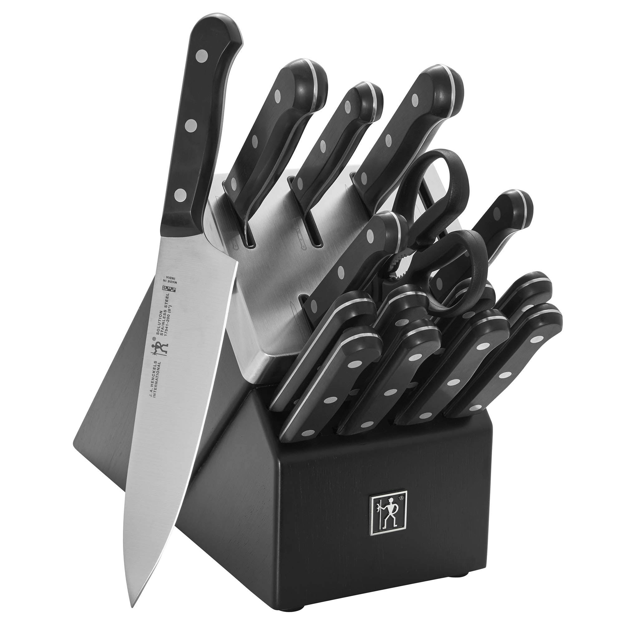 111fd215b151f336c24c48317979c18073eef428e02474e4199cab2426388a6a.jpg Henckels Solution 16-pc Self-Sharpening Knife Block Set - Image 1
