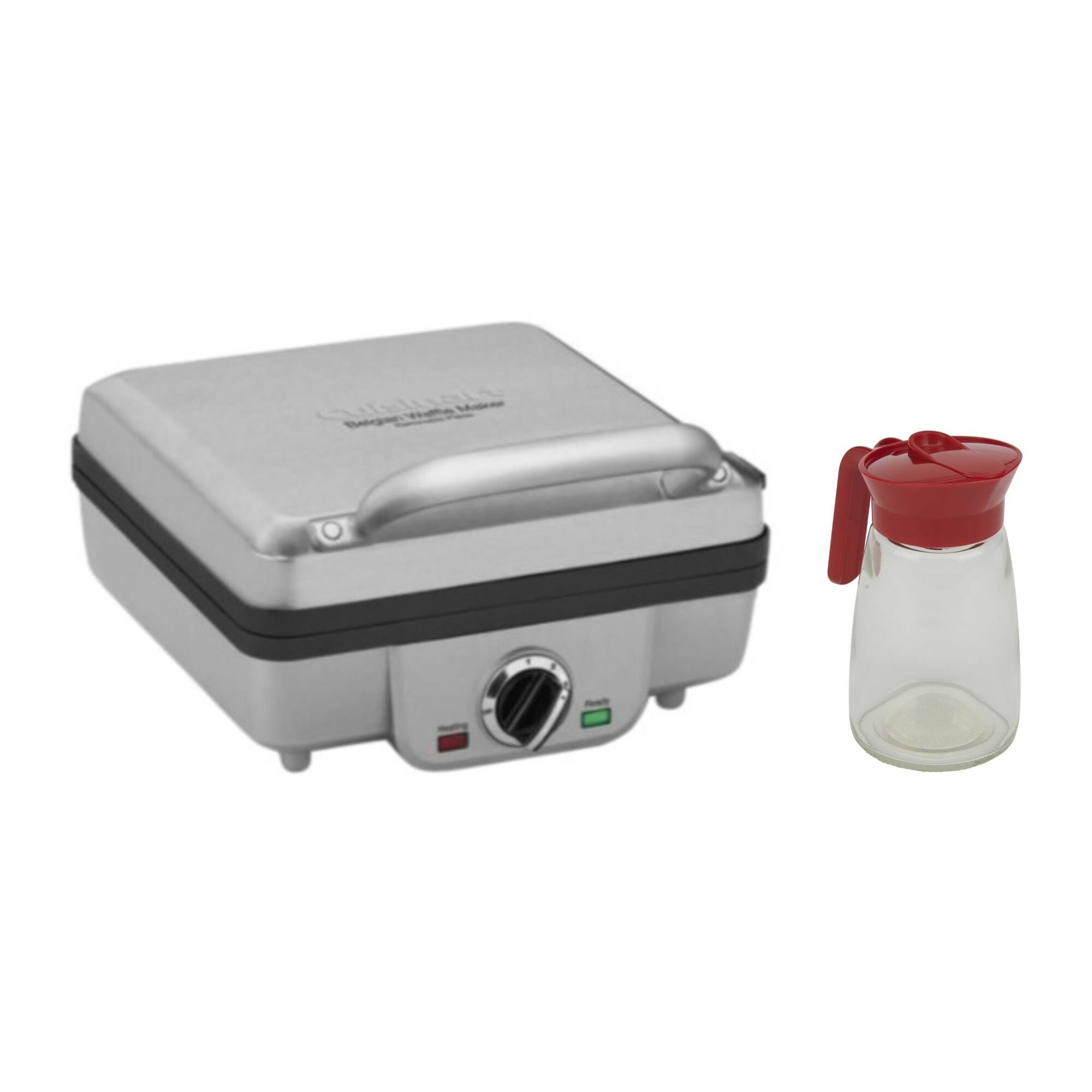 1133180e6dd848f1ffcb1a605cdc60077e9b3f2fba64085a81039800a20877e9.jpg Cuisinart WAF-300P1 4-Slice Belgian Waffle Maker w/ Pancake Plates - Stainless Steel - Image 1