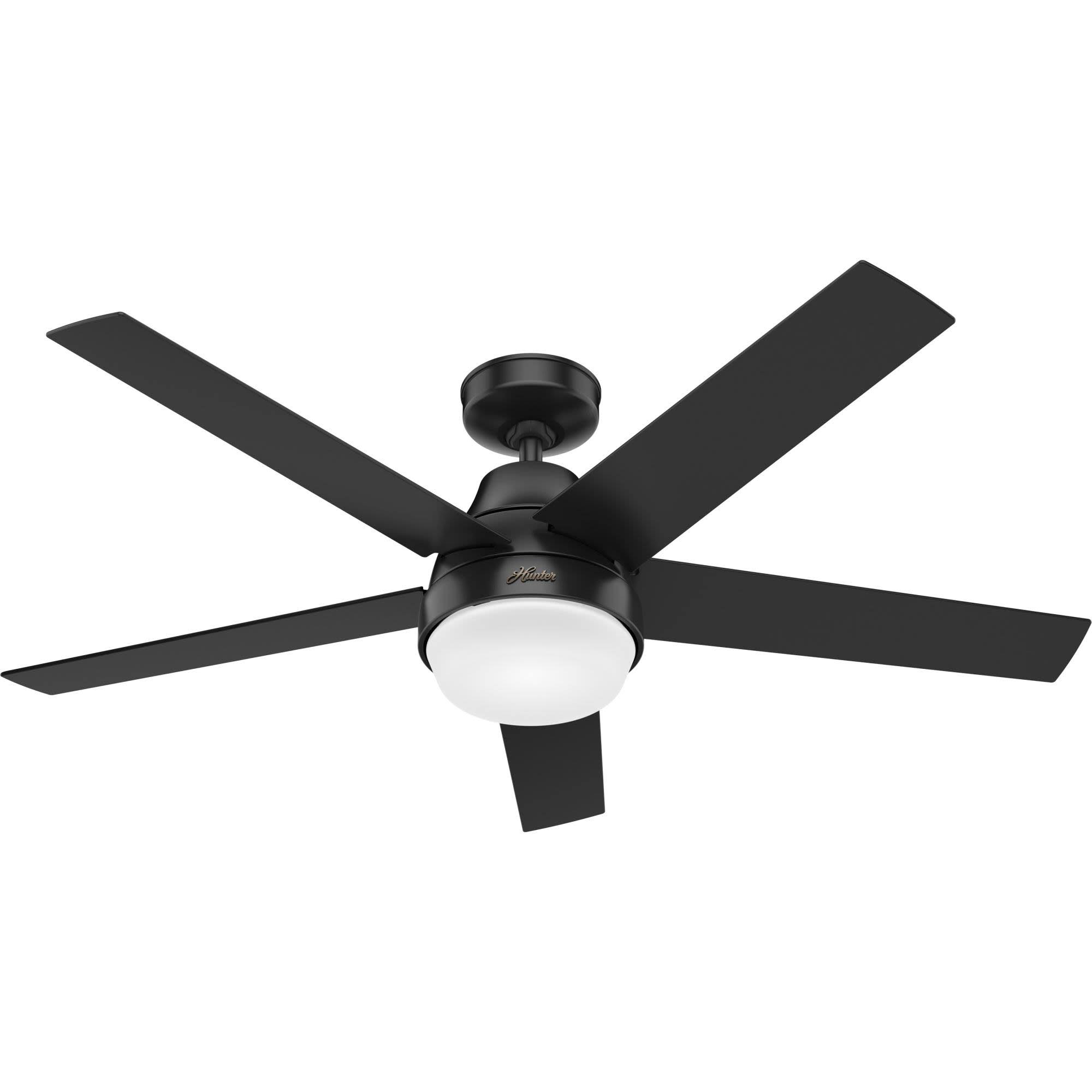 113d983d7d390f73579838c0dd9ddc18701260fc8ec03d238d28d4083955173f.jpg Hunter 52-Inch Aerodyne Matte Black Ceiling Fan with LED Light - Image 1