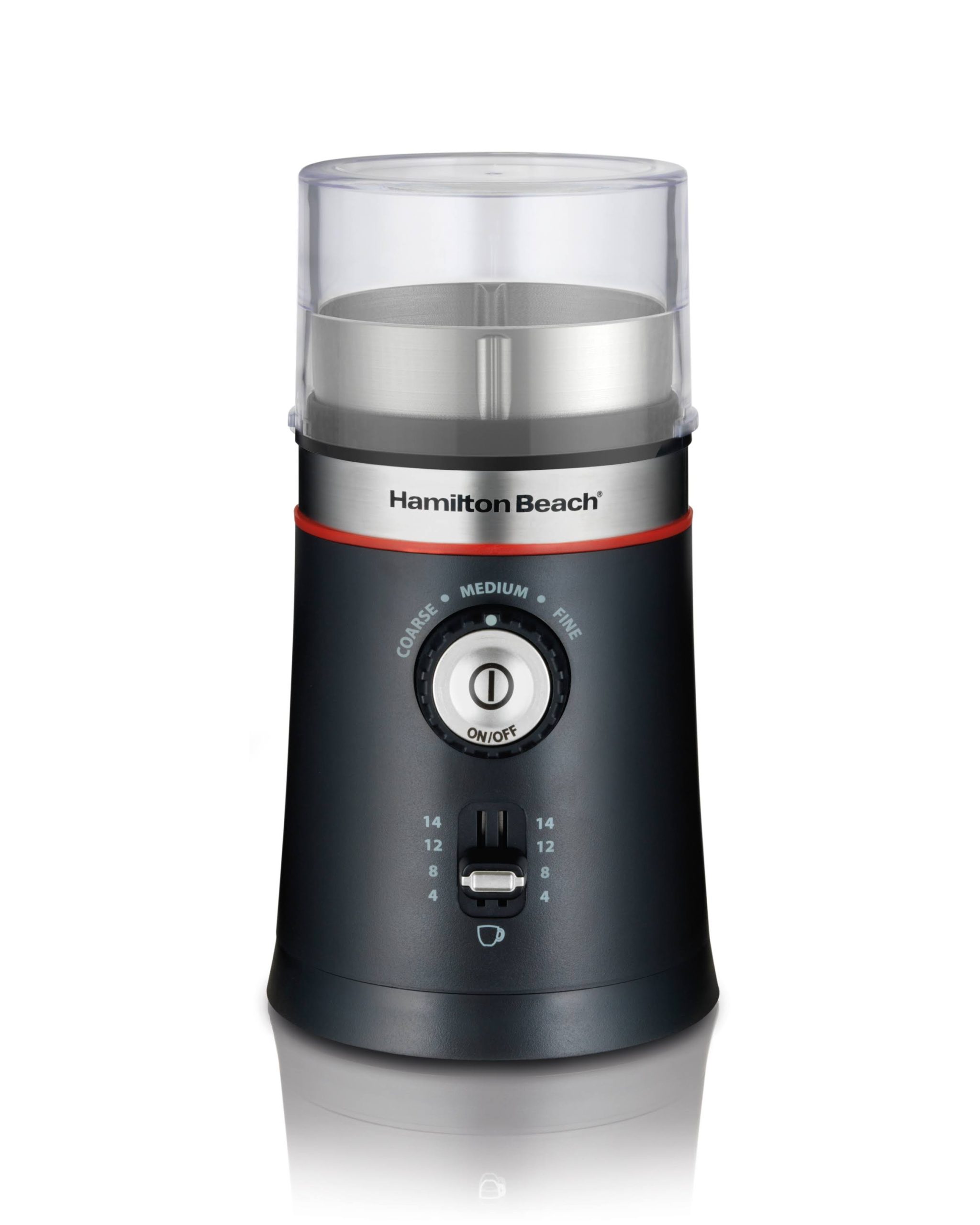 113e63c9c372448547ed78915b4b1ab189053e79538d2b2a5c8742524a06a77b.jpg Hamilton Beach Custom Grind Coffee Grinder - Black - Image 1